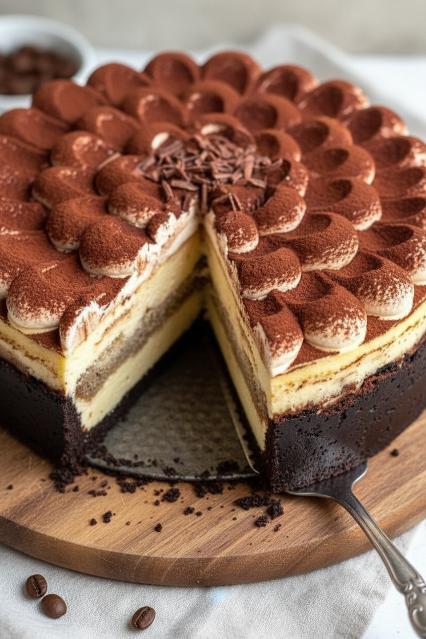 Baked Tiramisu Cheesecake