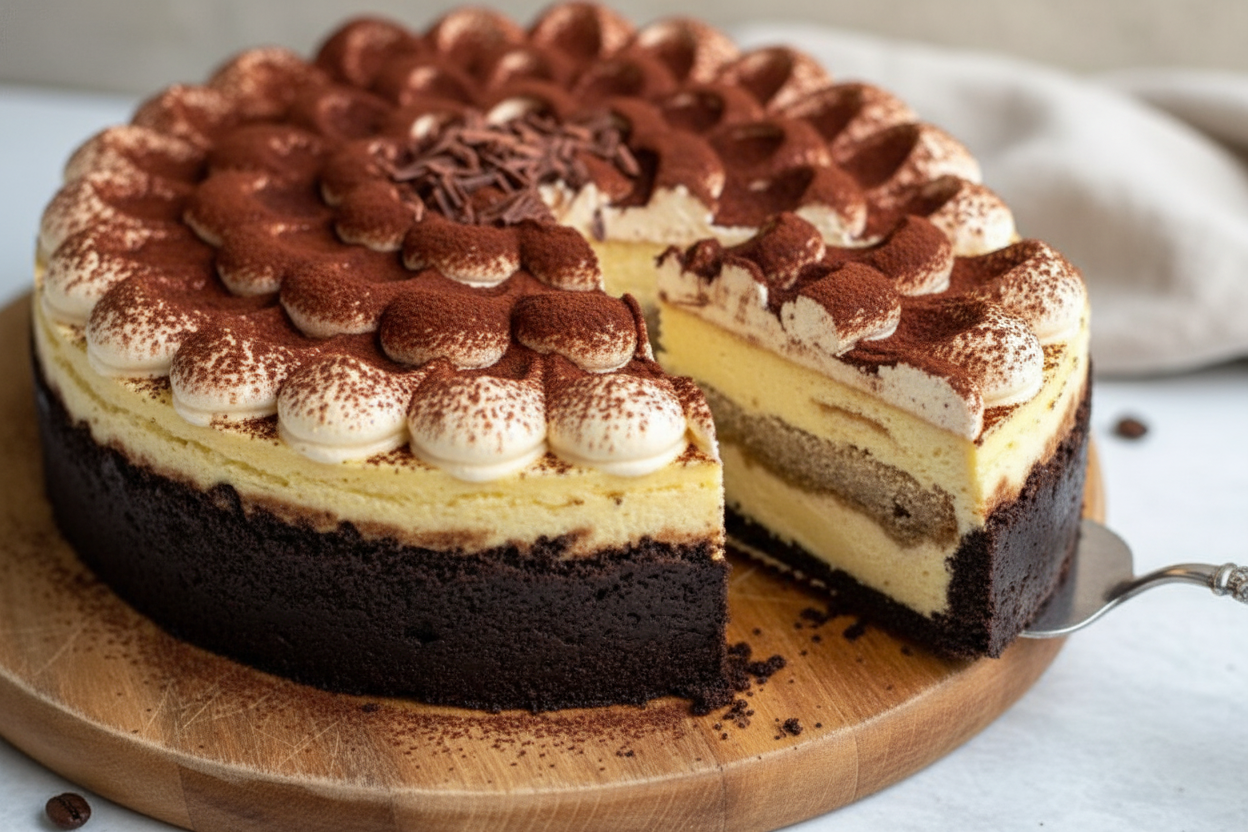 Baked Tiramisu Cheesecake Recipe