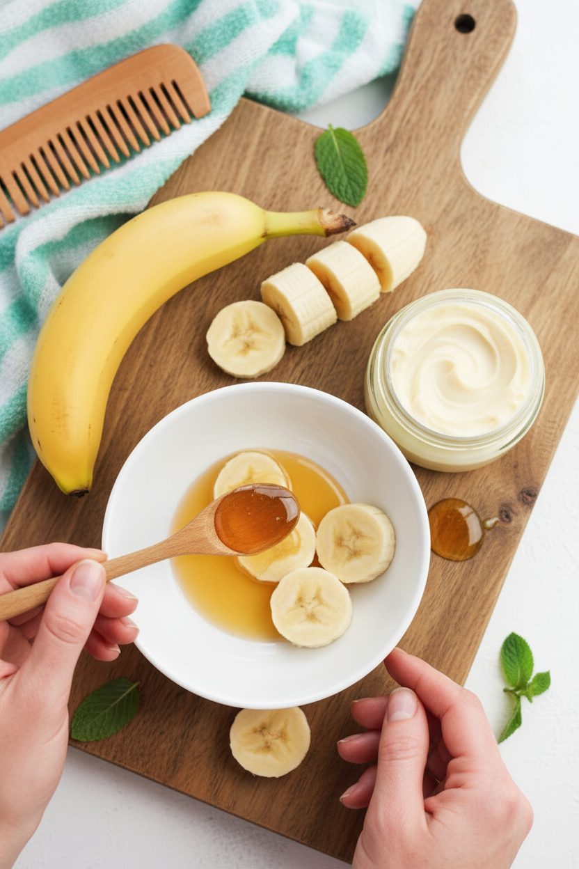 How to Make a Banana Hair Mask