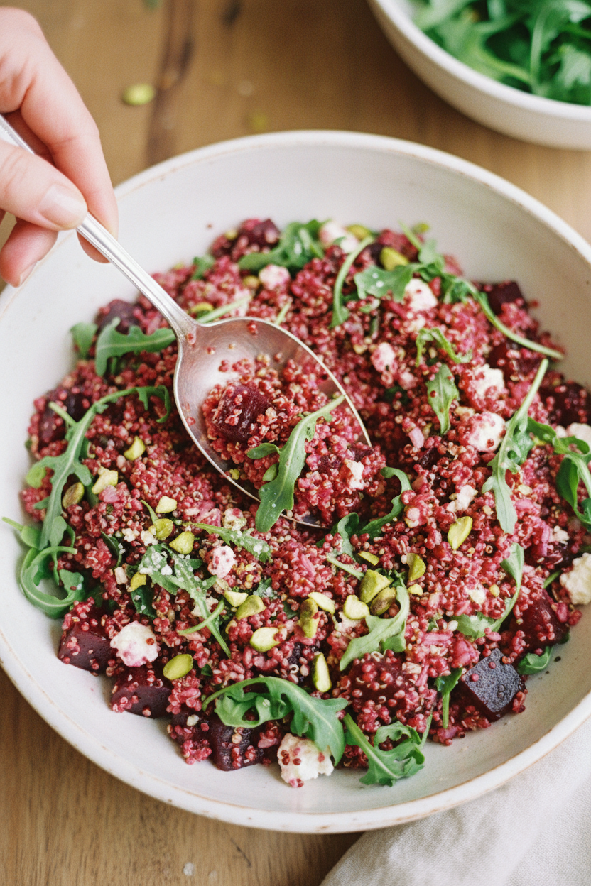 Beets, Grains, & Arugula Salad | Caroline Chambers