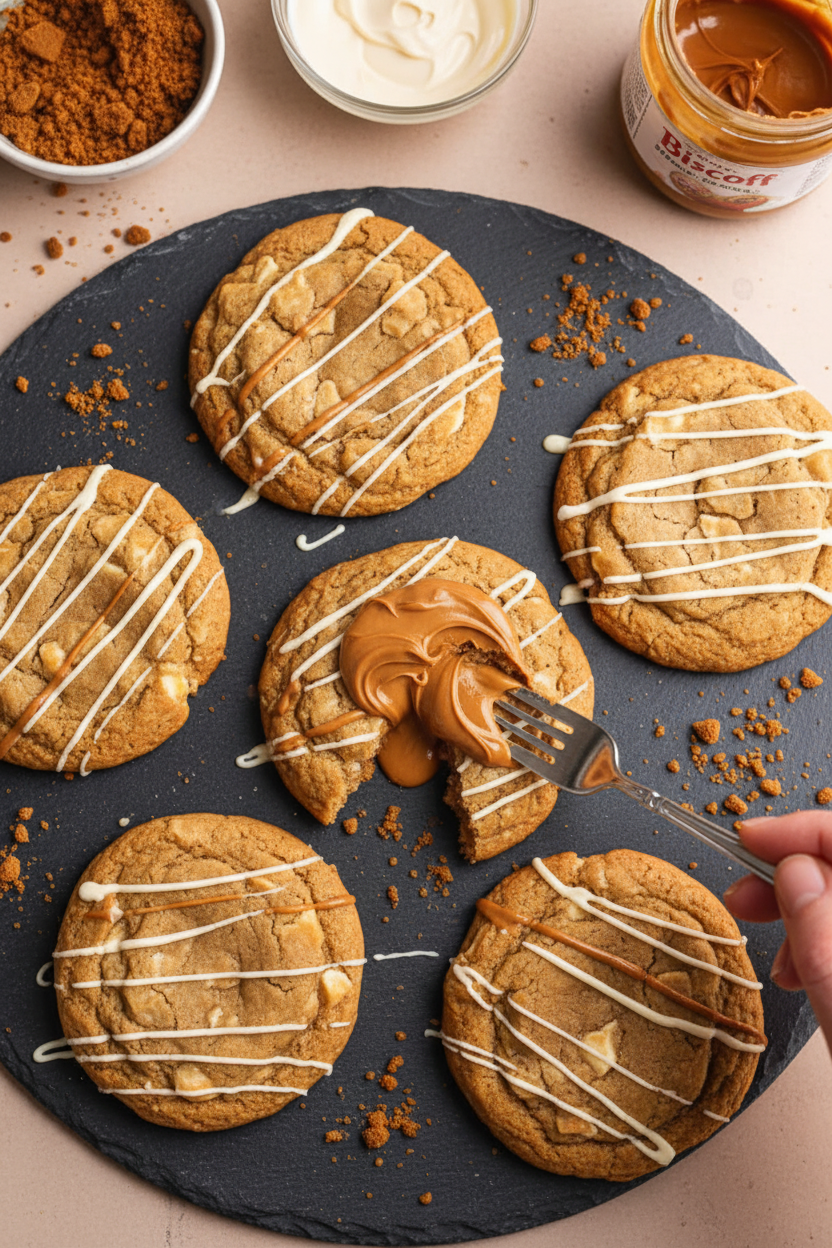 Biscoff Lava Cookies (Better Than Crumbl!)