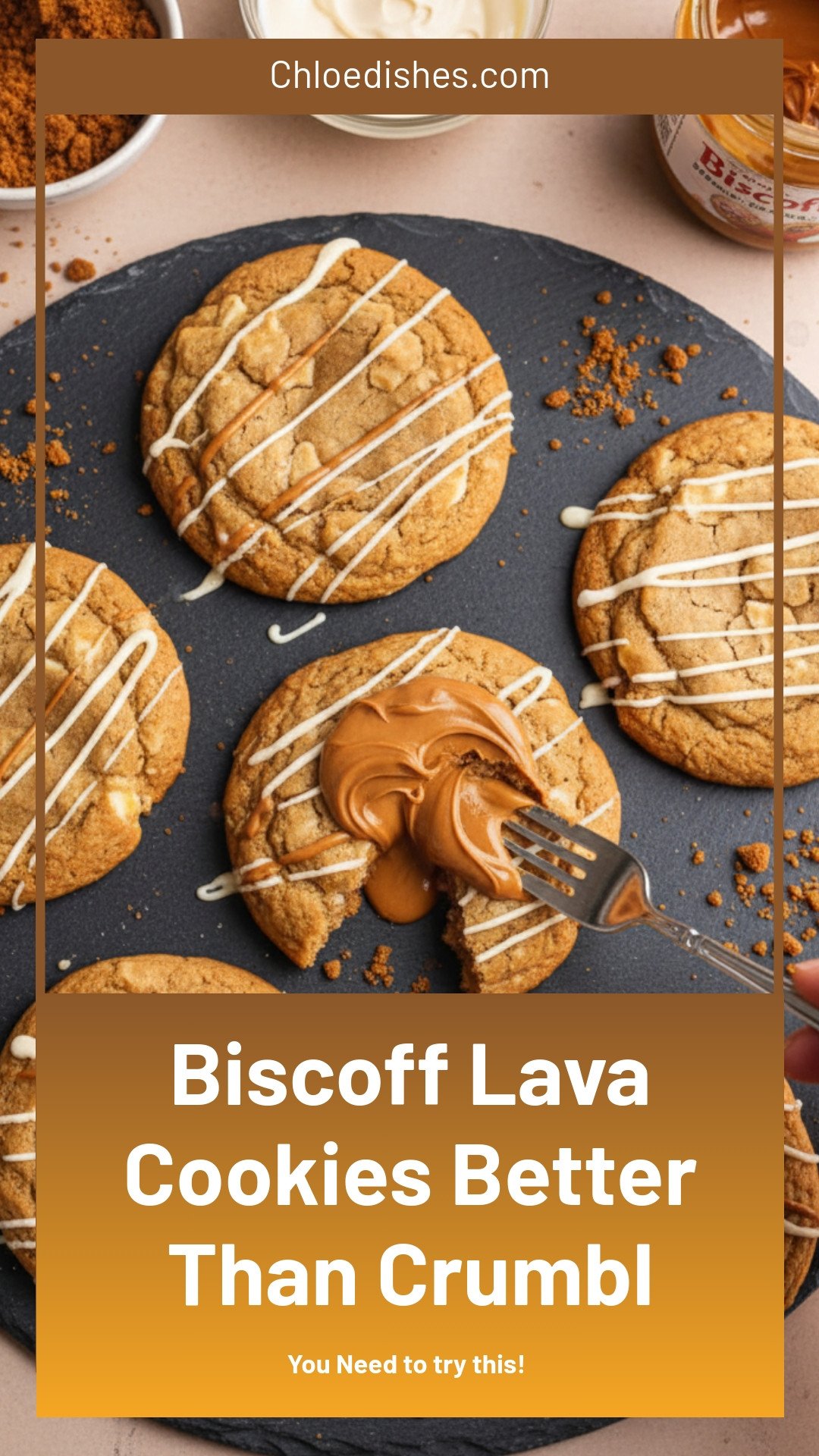Biscoff Lava Cookies (Better Than Crumbl!)