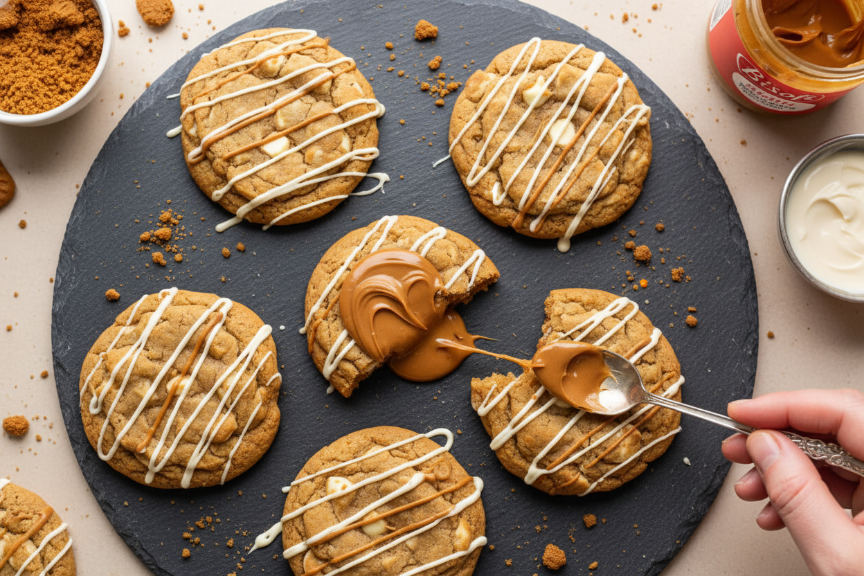 Biscoff Lava Cookies Better Than Crumbl