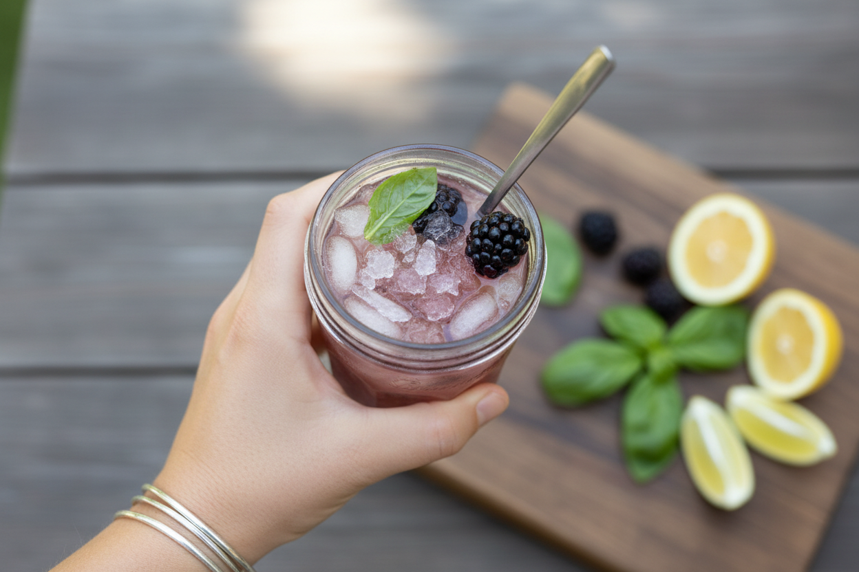 Blackberry Basil Jargarita Recipe by Caroline Chambers