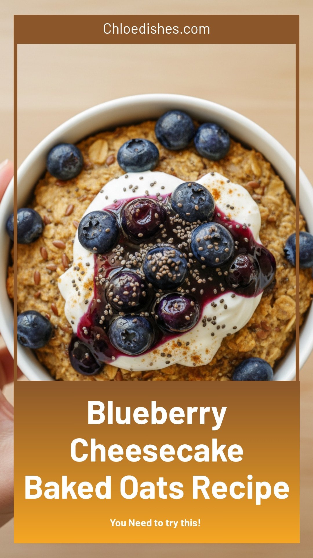 Blueberry Cheesecake Baked Oats Recipe