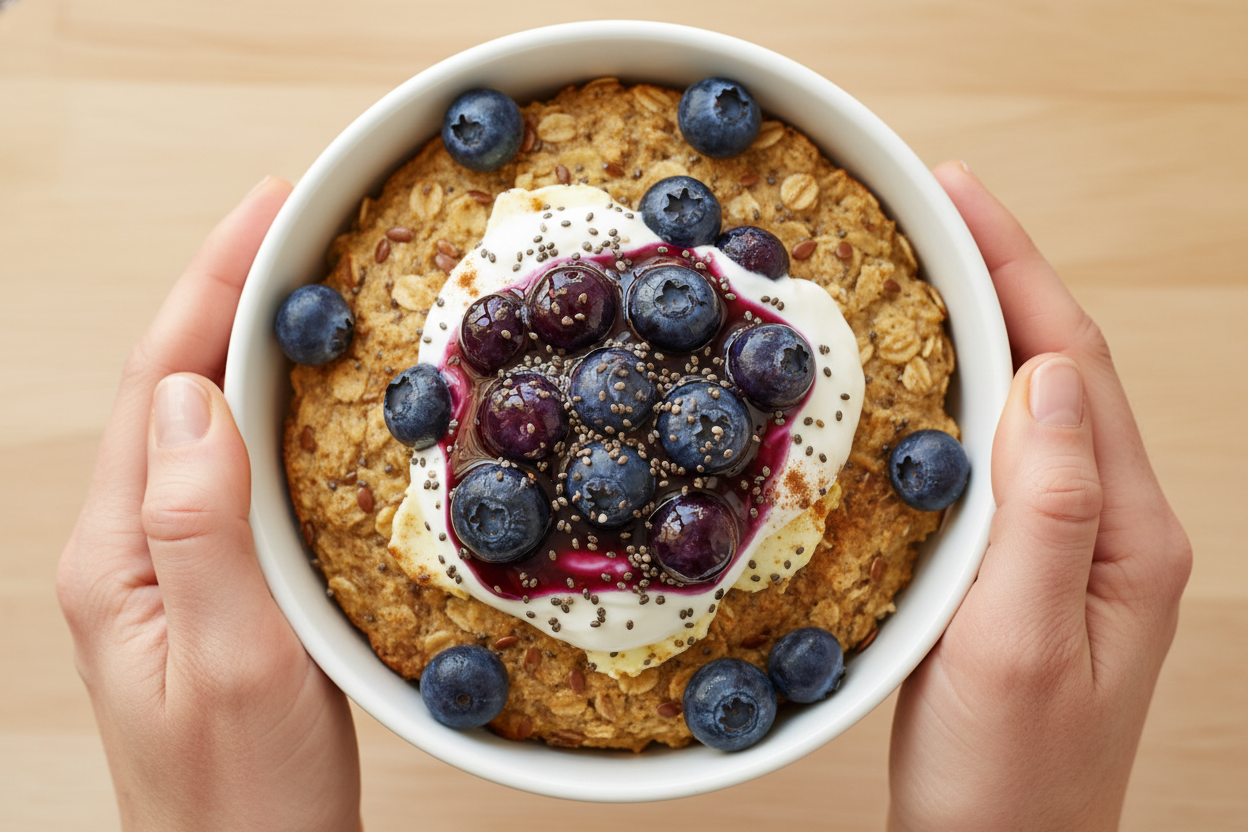 Blueberry Cheesecake Baked Oats Recipe