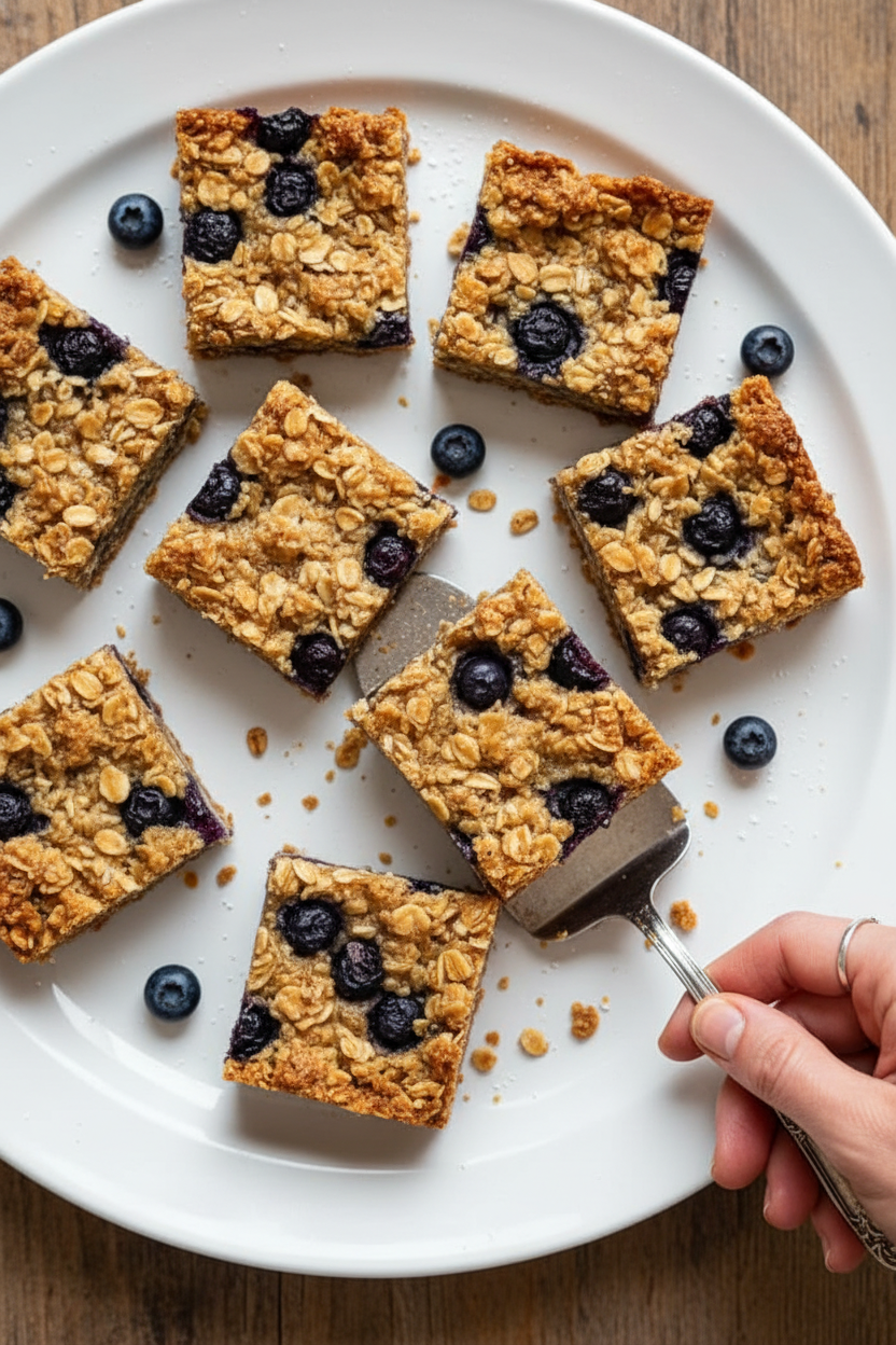 Blueberry Oatmeal Breakfast Bars Recipe
