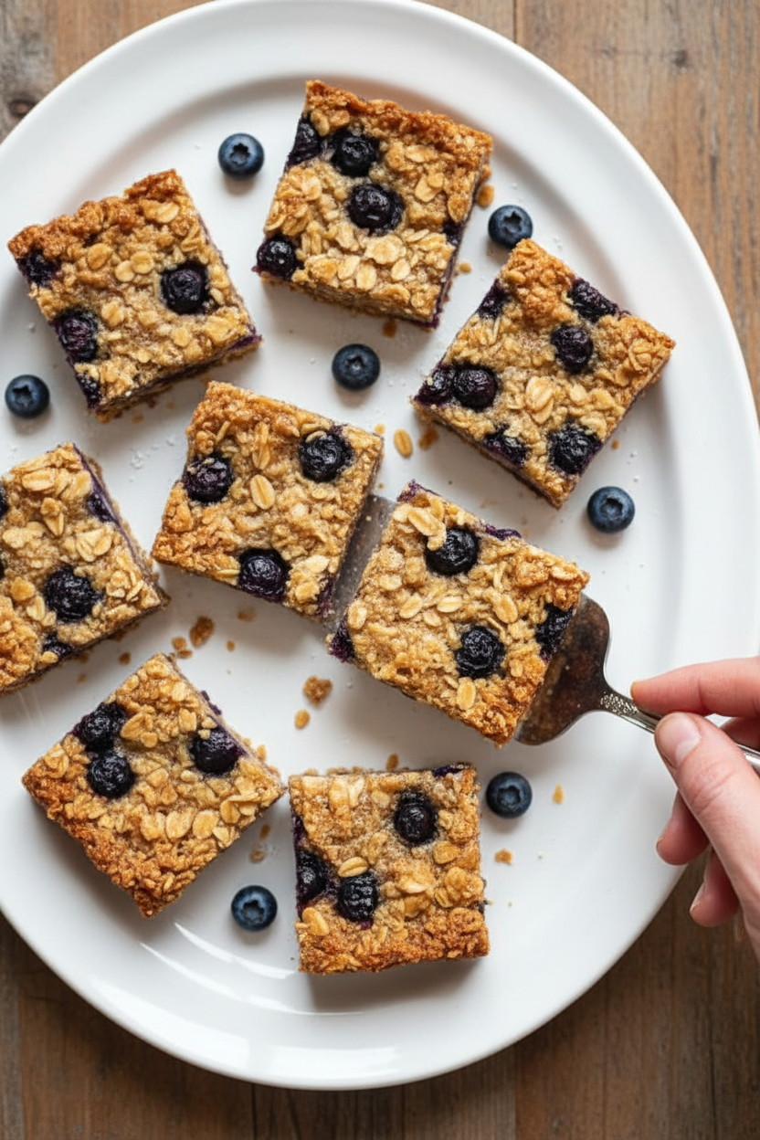 Blueberry Oatmeal Breakfast Bars Recipe