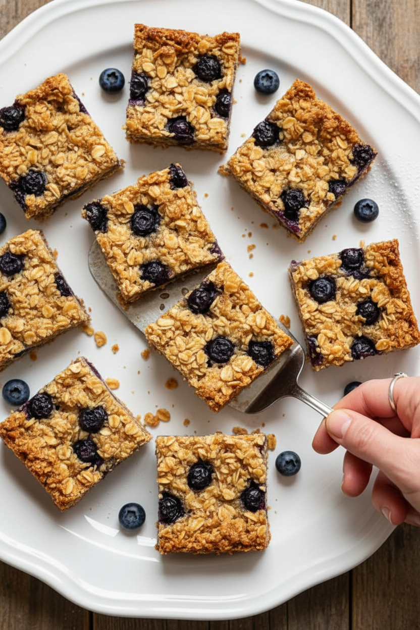 Blueberry Oatmeal Breakfast Bars Recipe