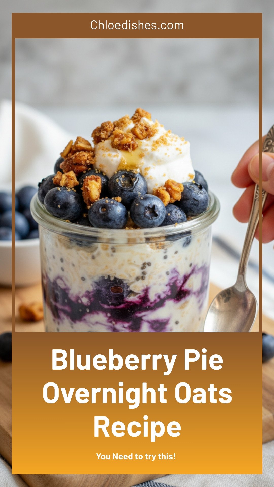 Blueberry Pie Overnight Oats Recipe