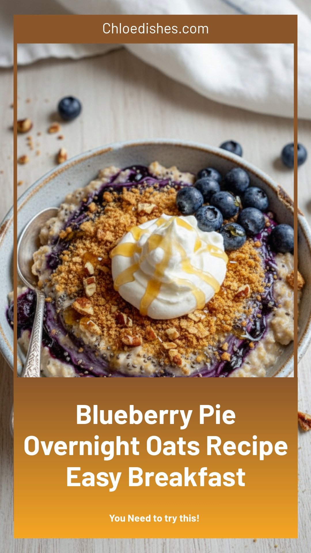 Blueberry Pie Overnight Oats Recipe
