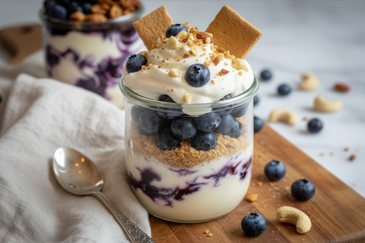 Blueberry Pie Overnight Oats Recipe