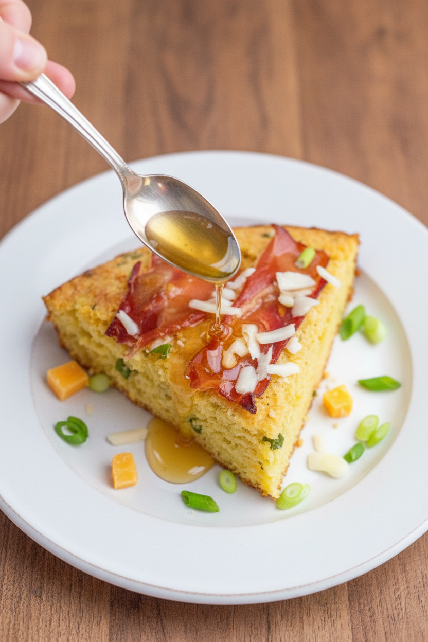Trader Joe's Tuesday: Brown Butter Cheddar-Scallion Crispy Prosciutto Cornbread | Caroline Chambers