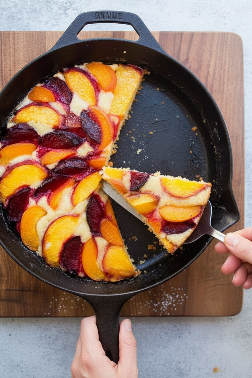 One-Skillet Brown Butter Stone Fruit Torte | Caroline Chambers