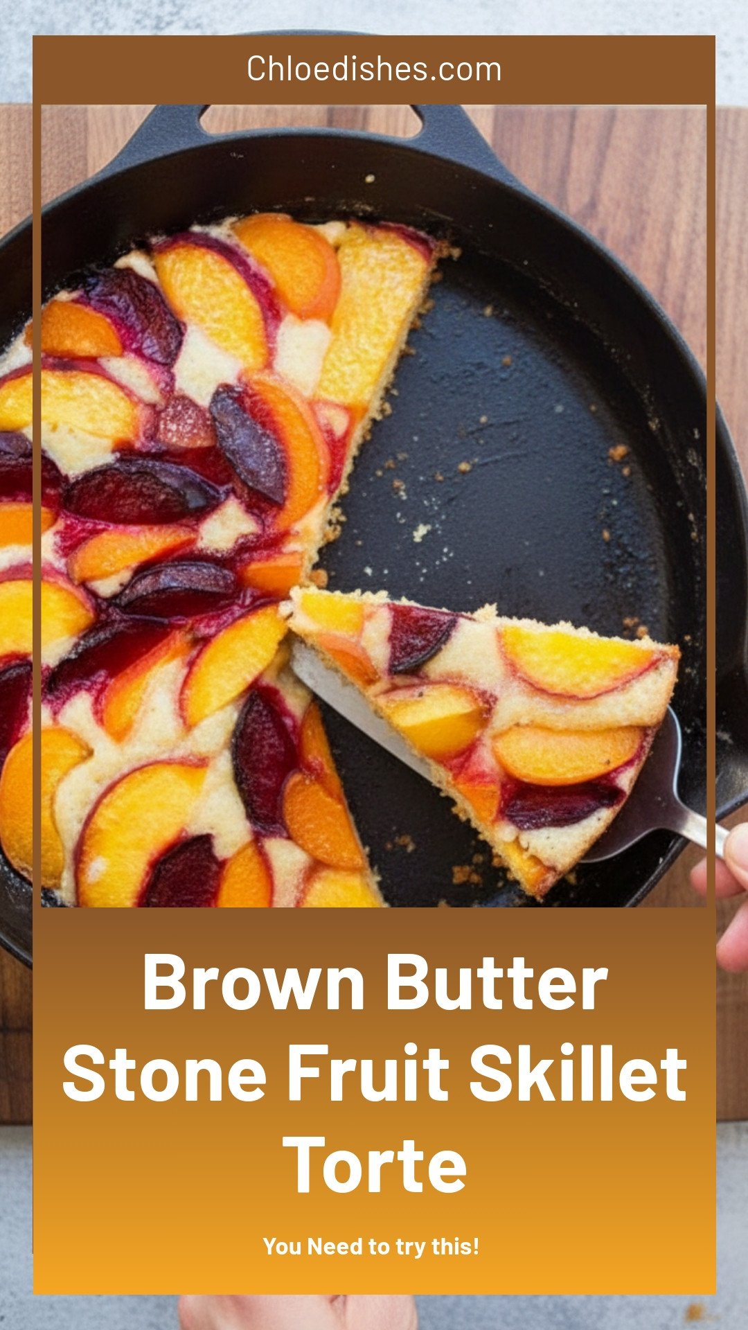One-Skillet Brown Butter Stone Fruit Torte | Caroline Chambers