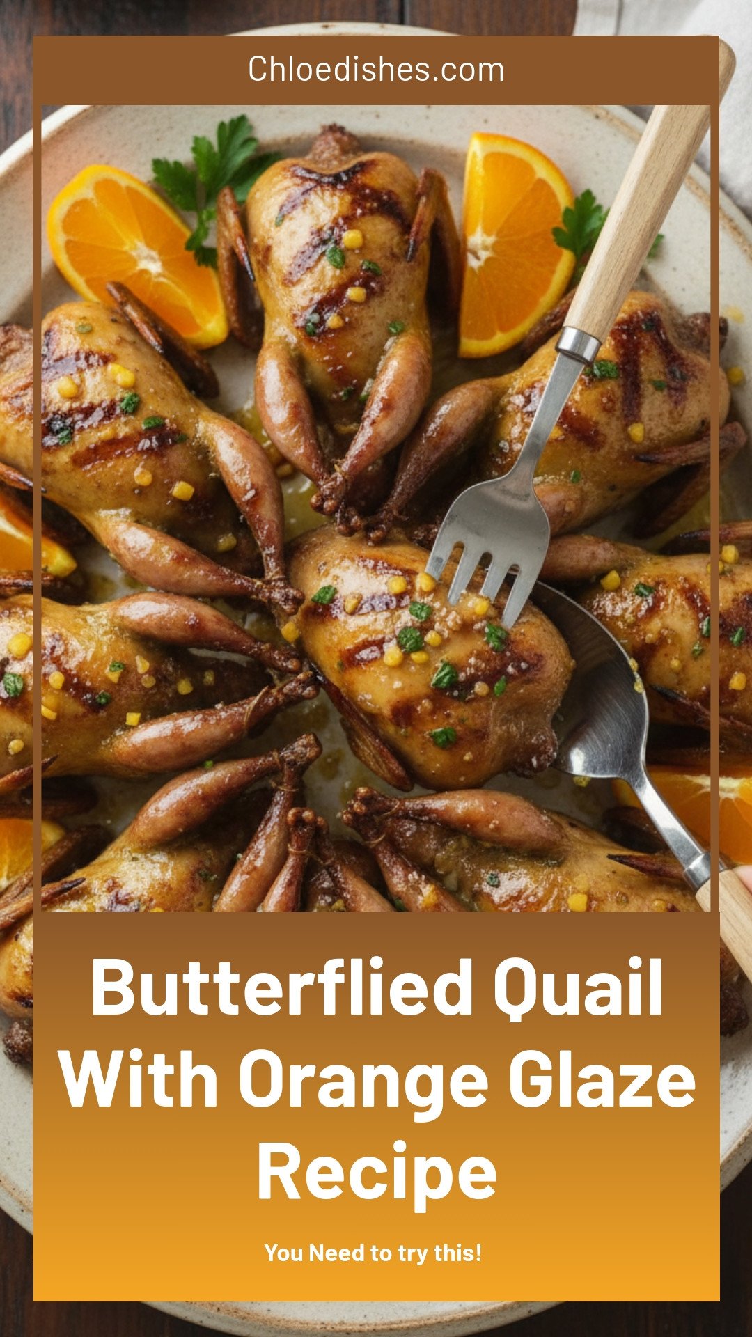 Butterflied Quail With An Orange