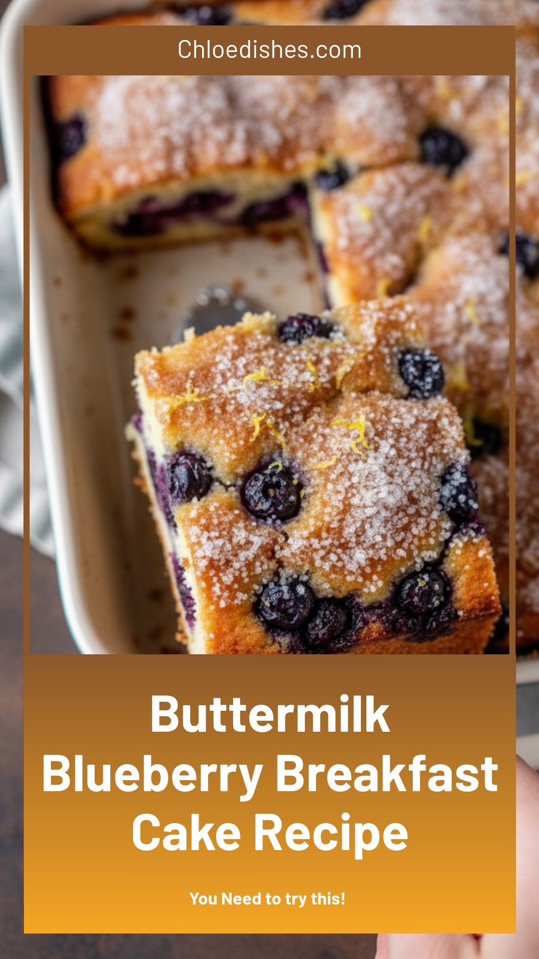 Buttermilk Blueberry Breakfast Cake Recipe