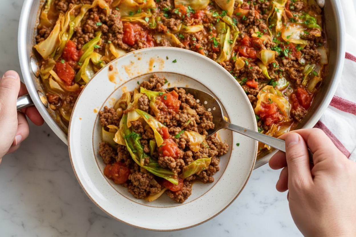 Cabbage and Ground Beef Hearty Comfort Dish