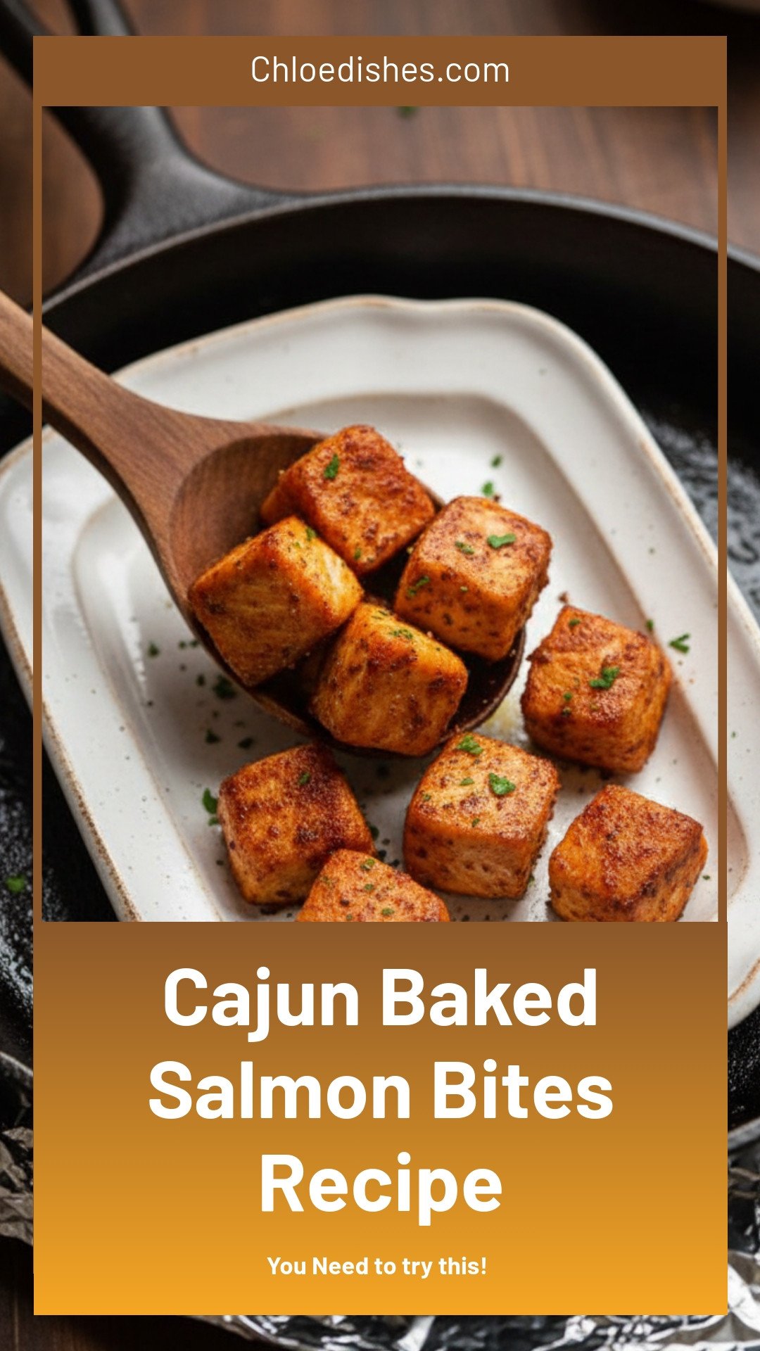 Cajun Baked Salmon Bites