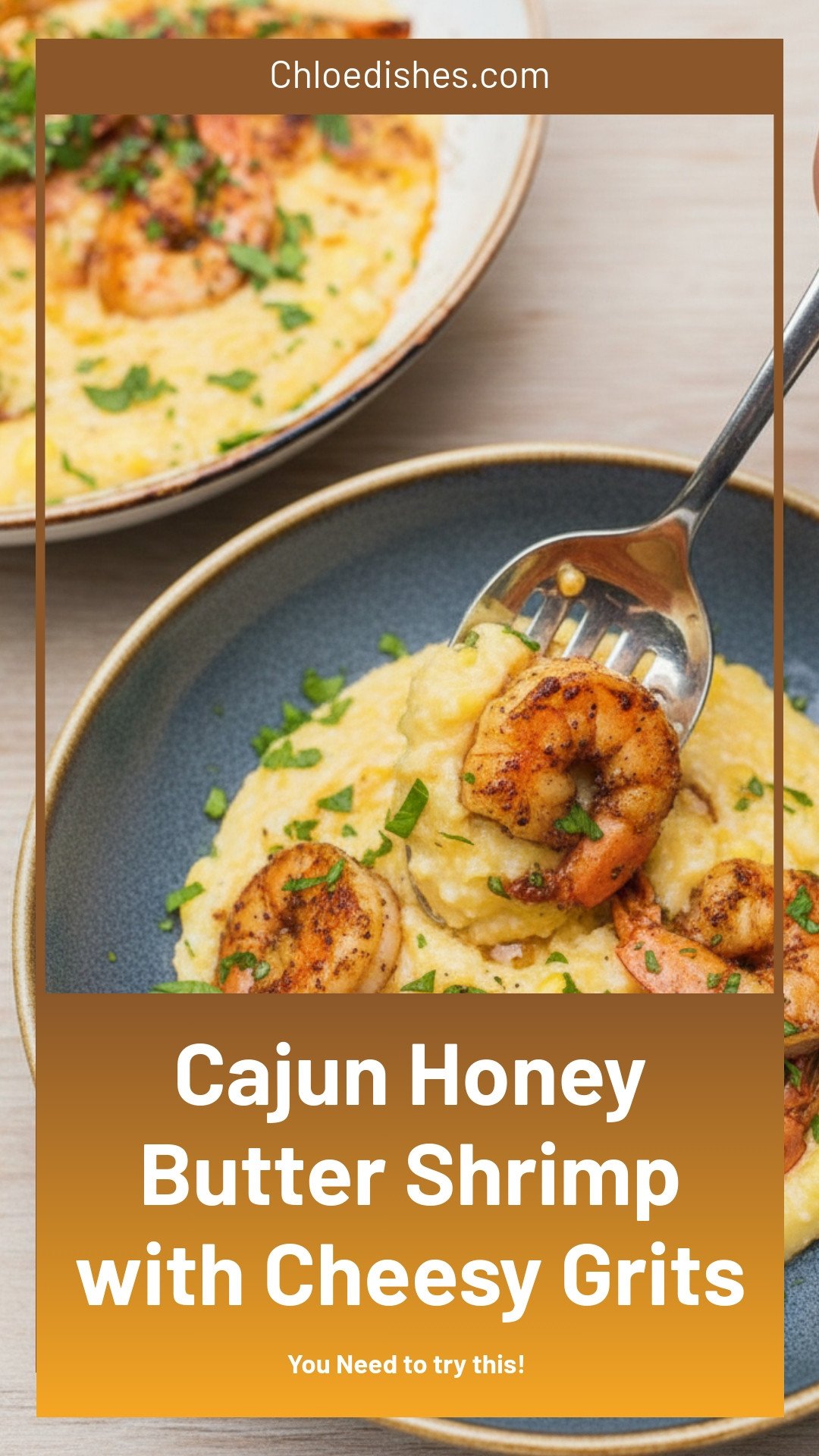 Cajun Honey Butter Shrimp and Cheesy Cheddar Grits | Caroline Chambers
