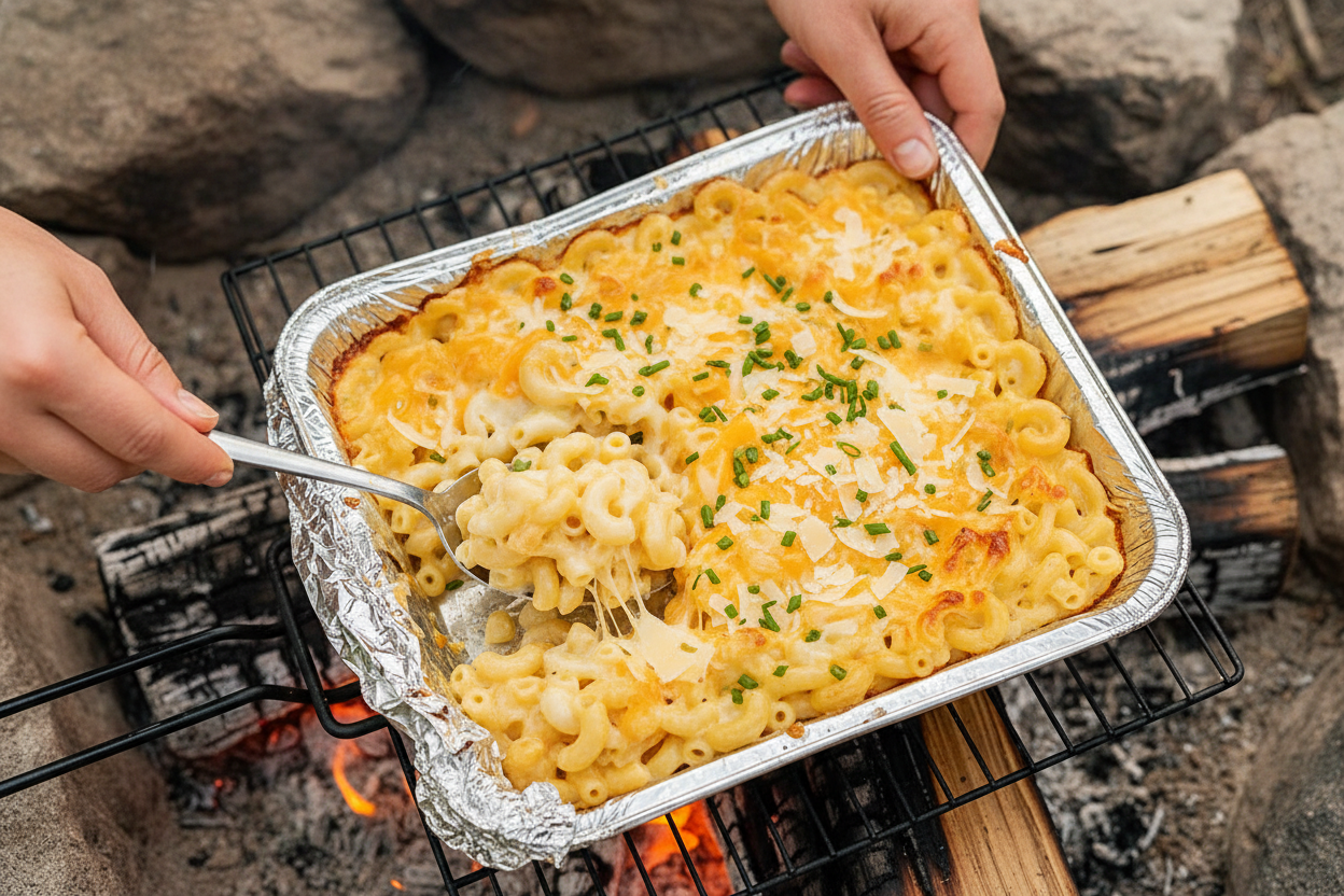 Campfire Mac and Cheese One Dish 15 Minute Prep