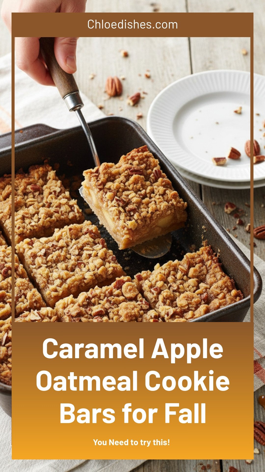 These Caramel Apple Oatmeal Cookie Bars Are Perfect for Fall