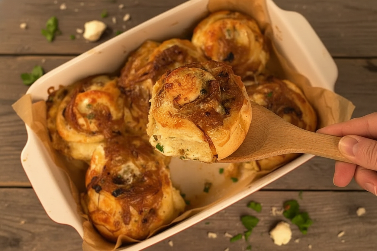 Caramelized Onion and Cheese Rolls Recipe
