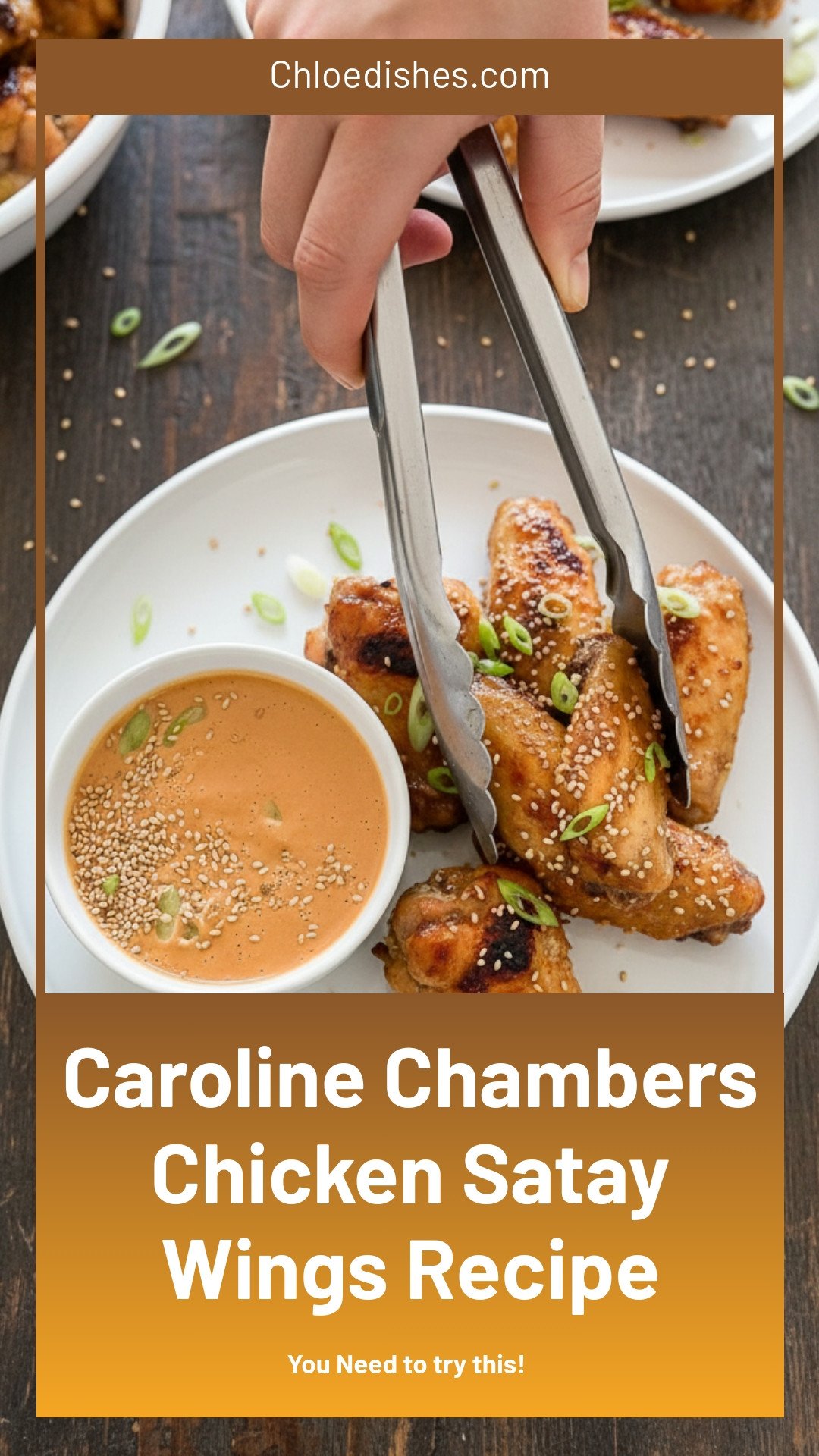 Chicken Satay Wings | Caroline Chambers
