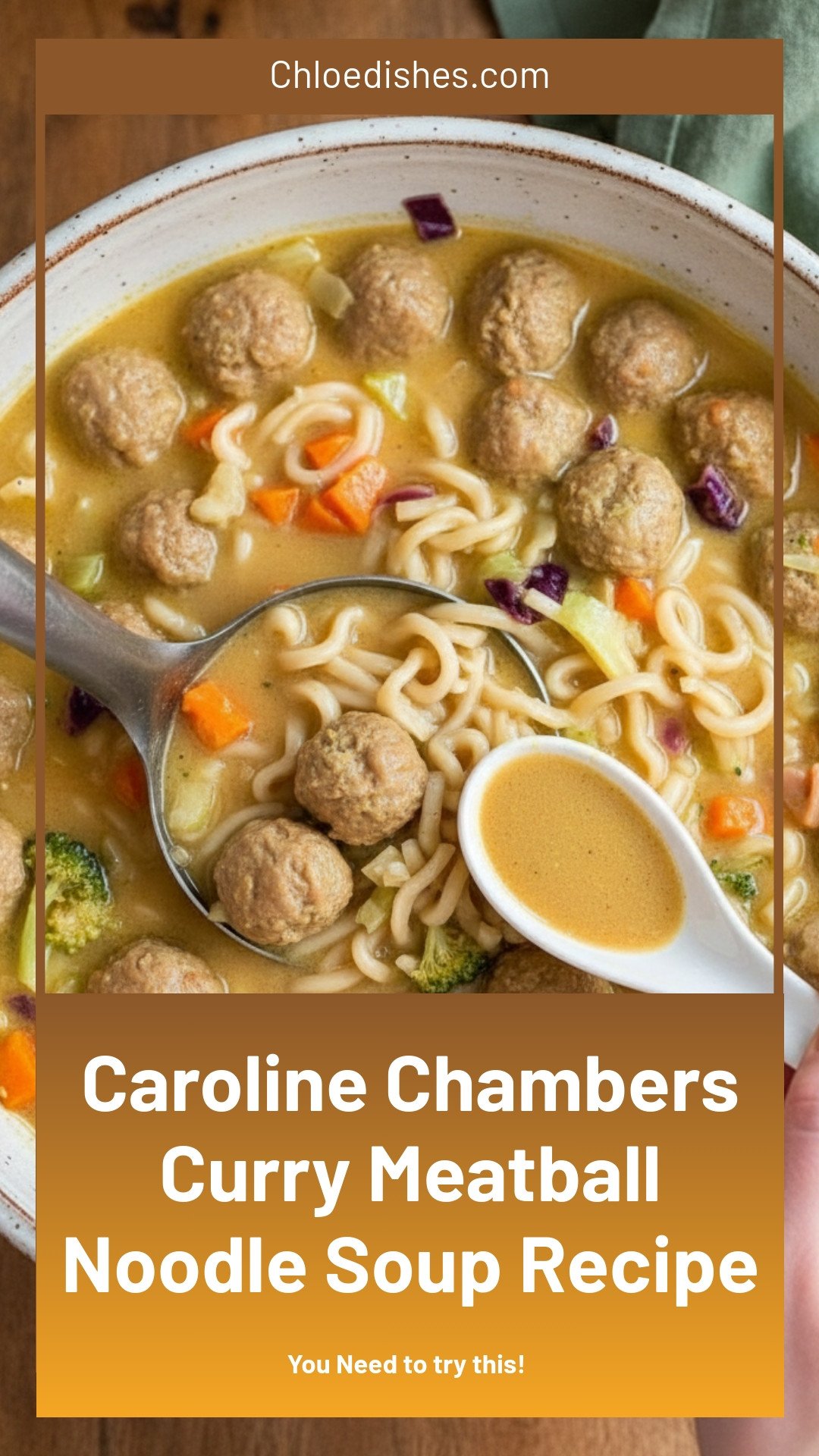 Curry Meatball Noodle Soup | Caroline Chambers