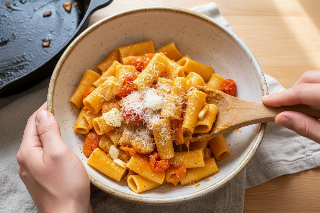 One-Pan Tomato Butter Pasta | Caroline Chambers: Caroline Chambers One-Pan Tomato Butter Pasta