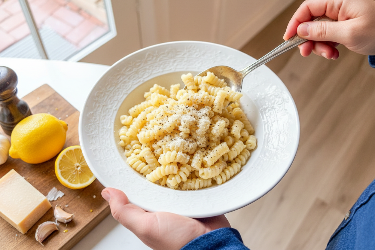 Caroline Chambers Pasta al Limone Recipe
