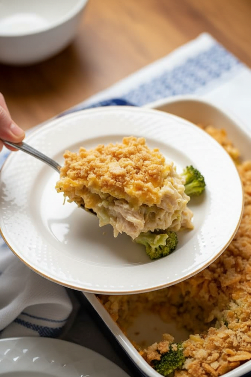 Quick Prep Cheesy Chicken Broccoli Rice Bake