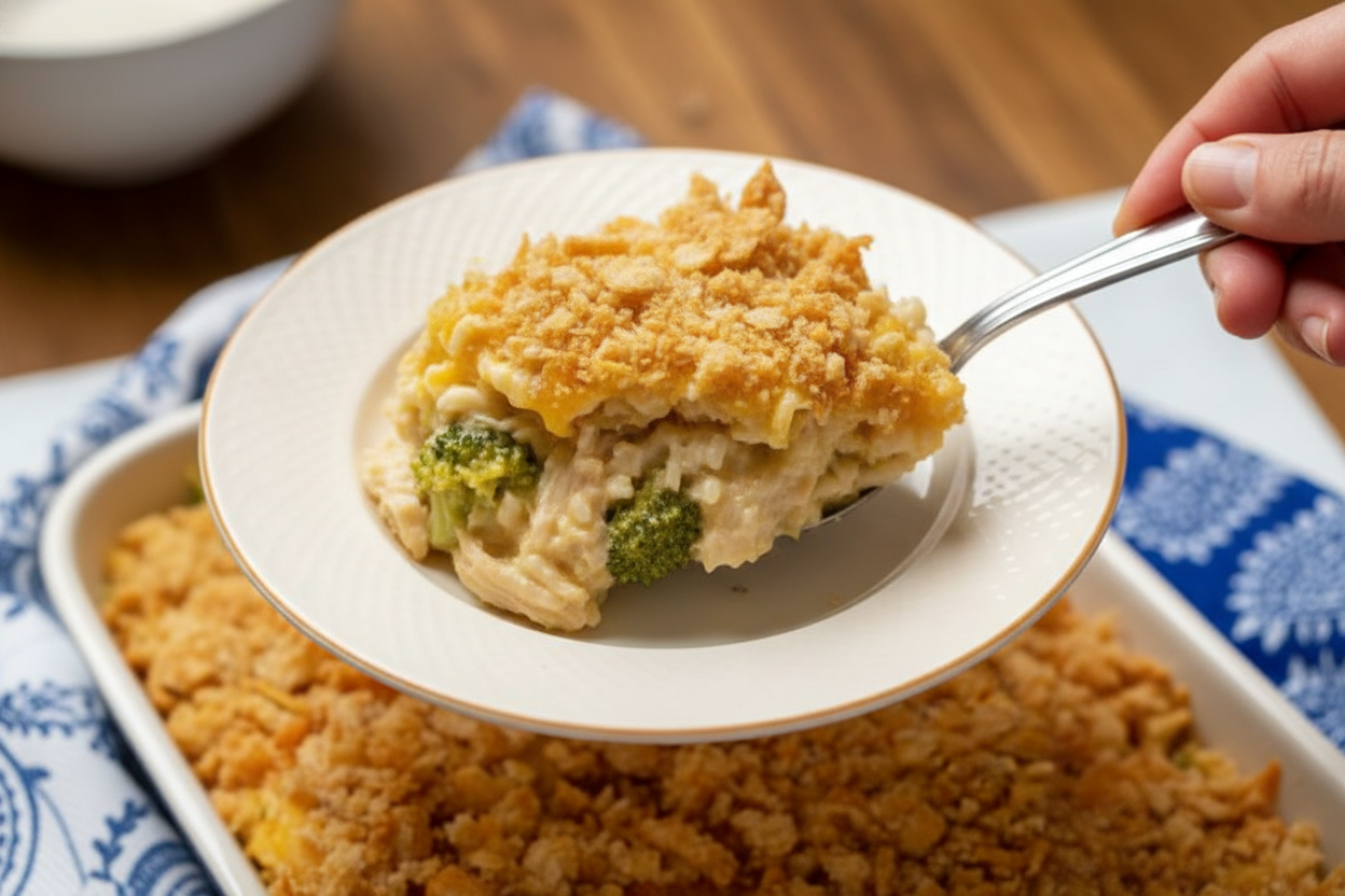 Cheesy Chicken Broccoli Rice Bake Recipe