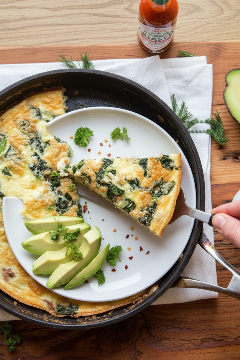 Chicken Sausage & Kale Frittata | Caroline Chambers