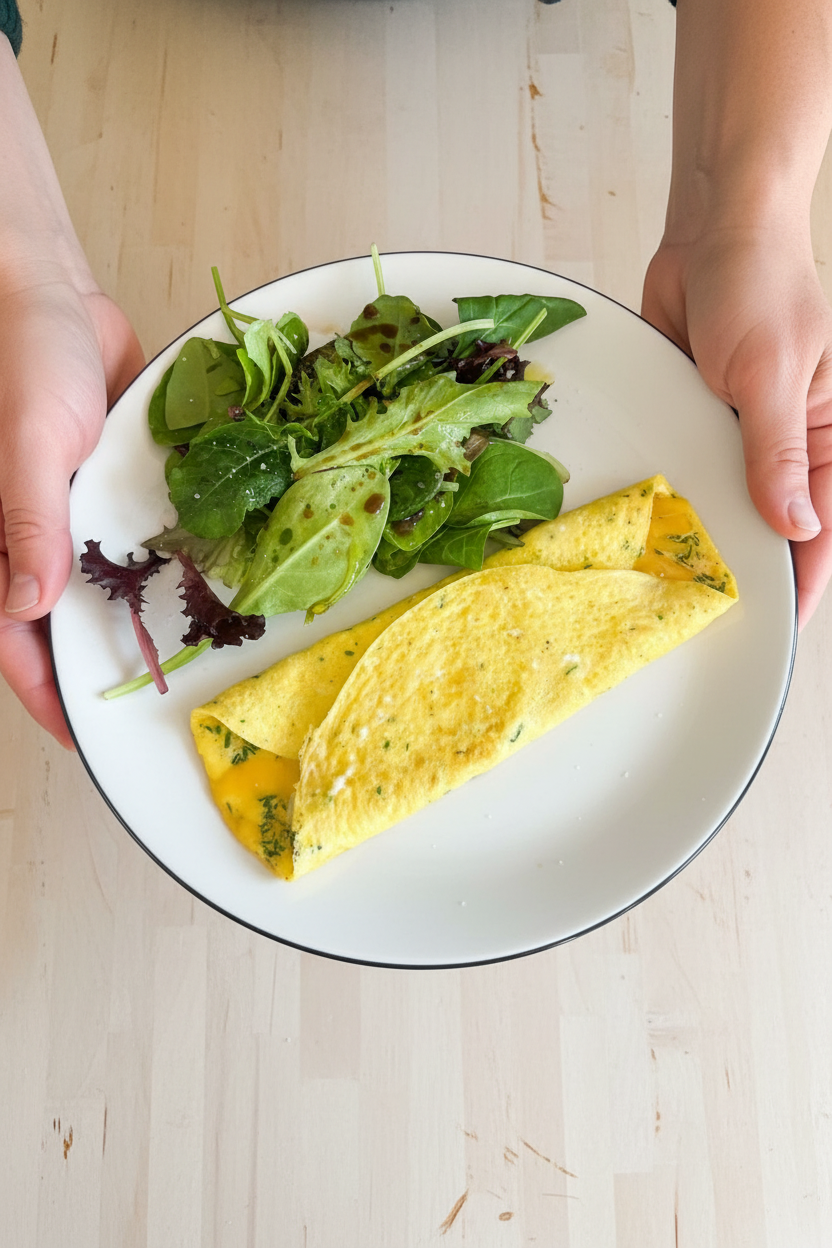 Chive Cheddar Omelet Recipe | Caroline Chambers