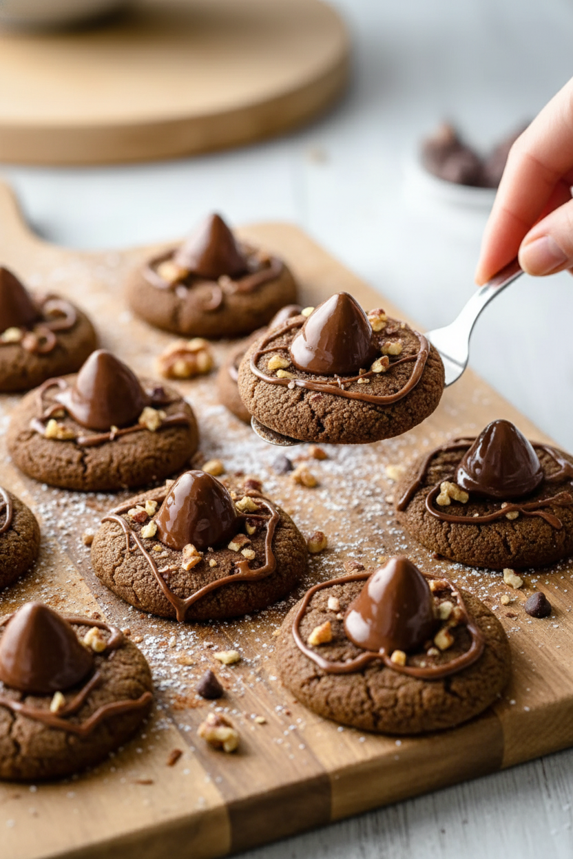 Meltingly Delicious Chocolate Caramel Kiss Cookies Recipe