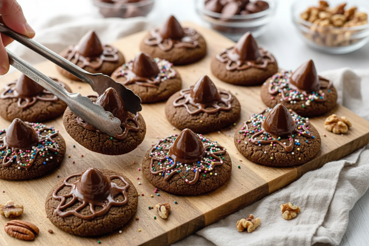 Chocolate Caramel Kiss Cookies Recipe