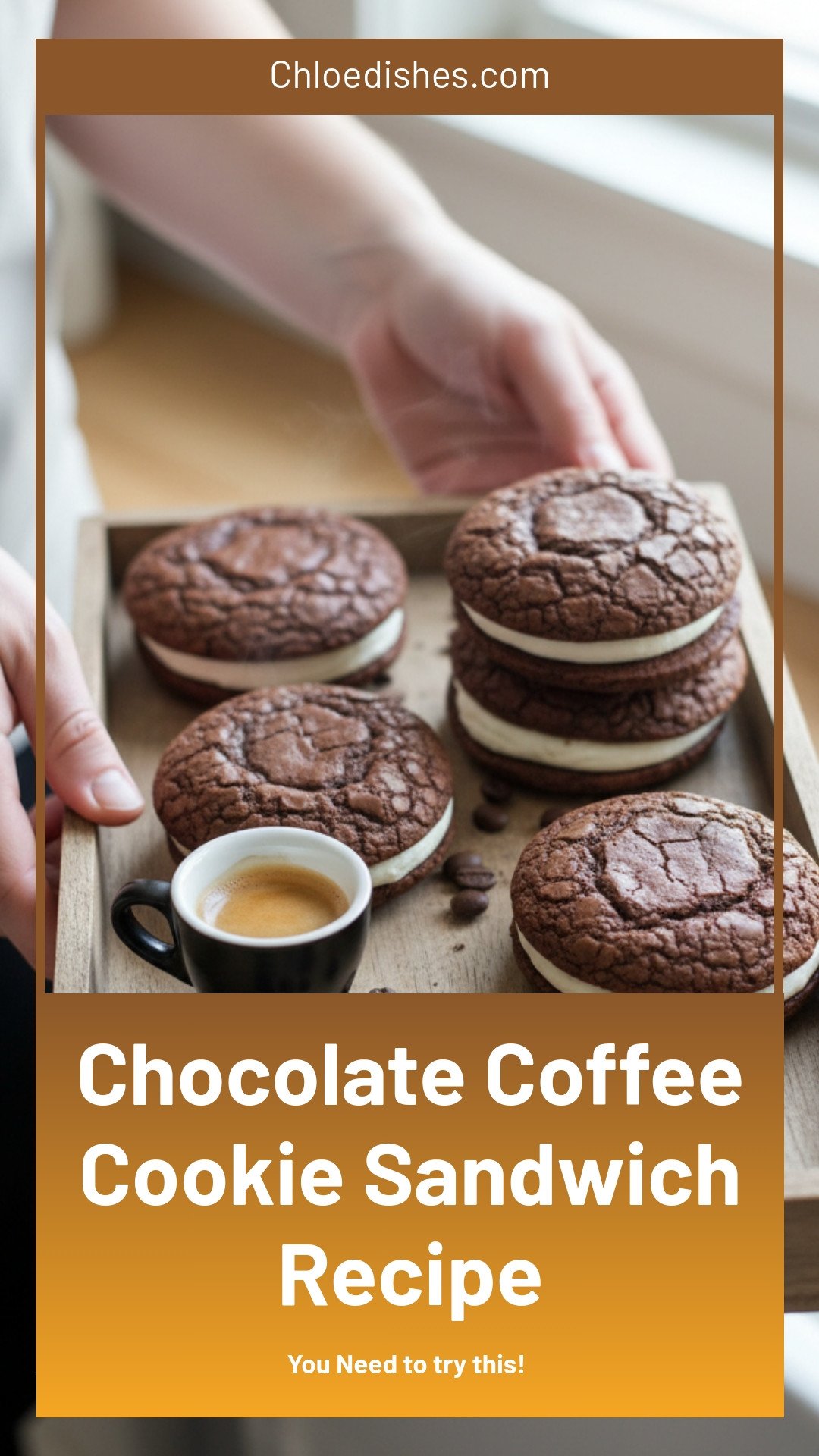 Chocolate Coffee Cookie Sandwiches