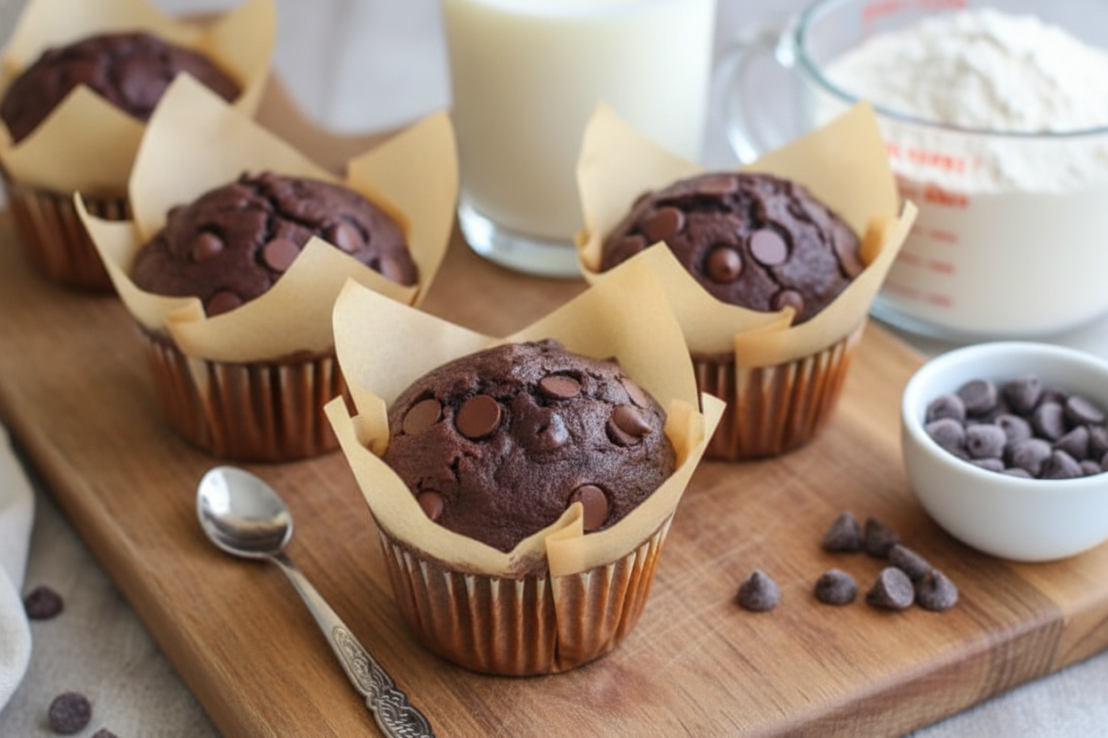 Chocolate Protein Muffins Recipe Healthy Breakfast