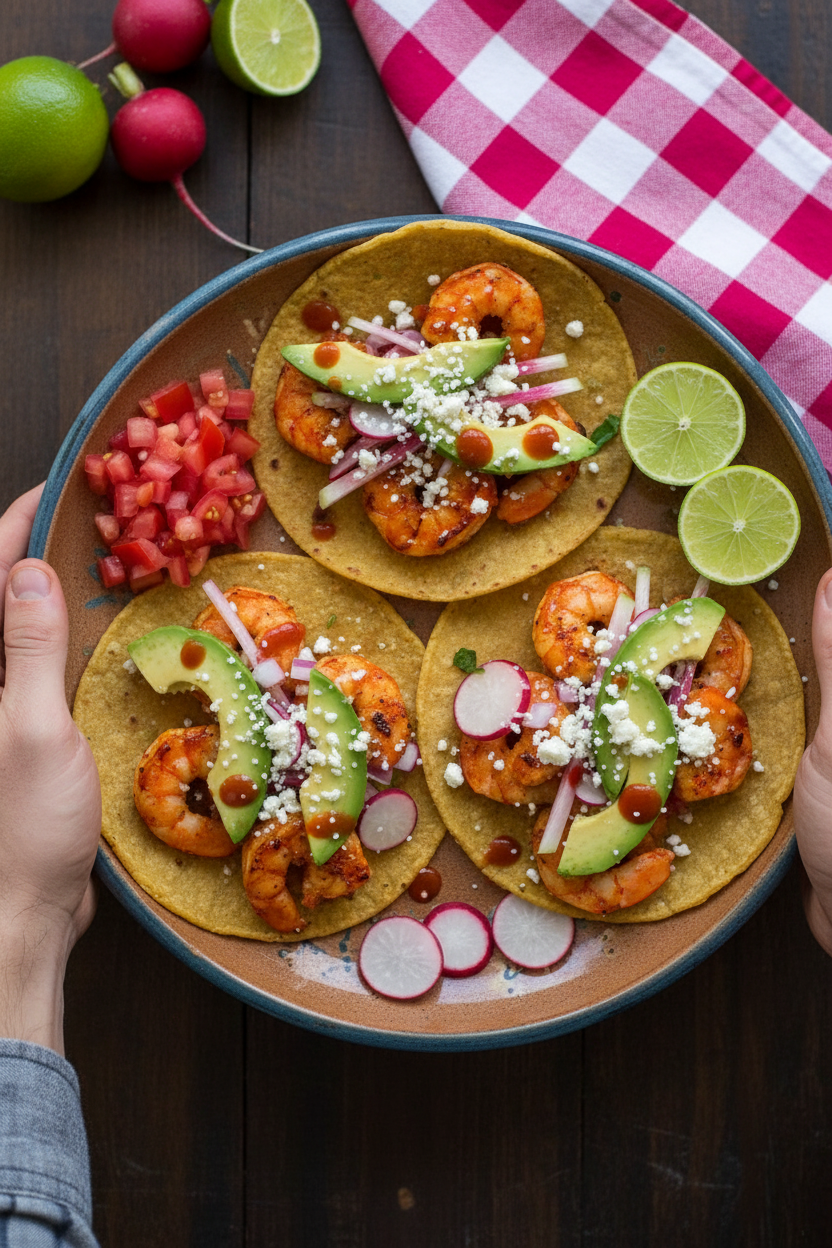 5-Ingredient Cholula & Lime Shrimp Tacos | Caroline Chambers