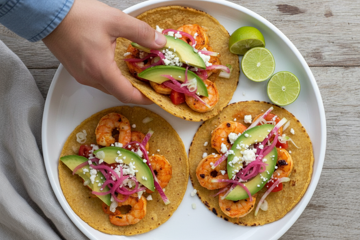Cholula Lime Shrimp Tacos 5 Ingredients