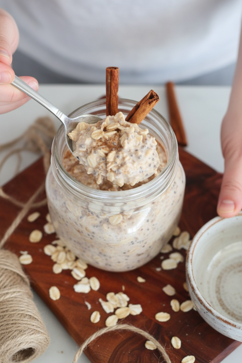 Cinnamon Roll Overnight Oats