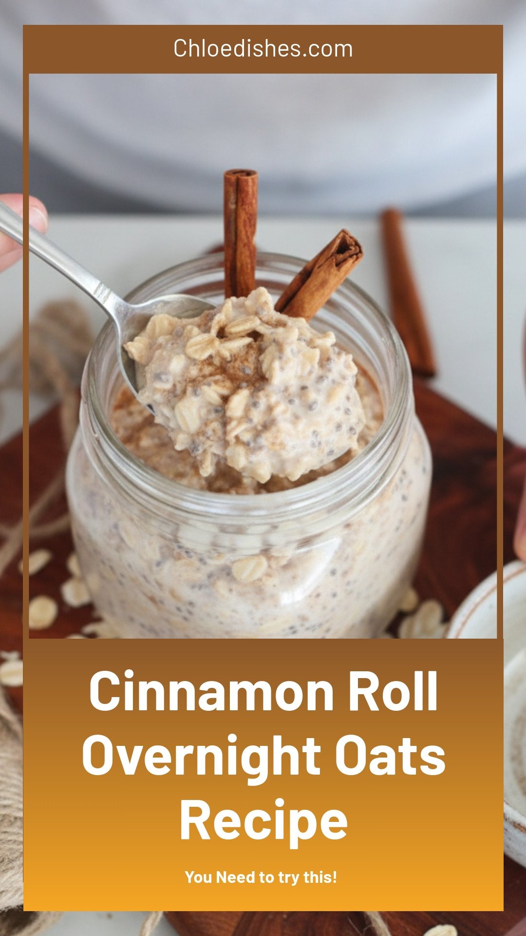 Cinnamon Roll Overnight Oats