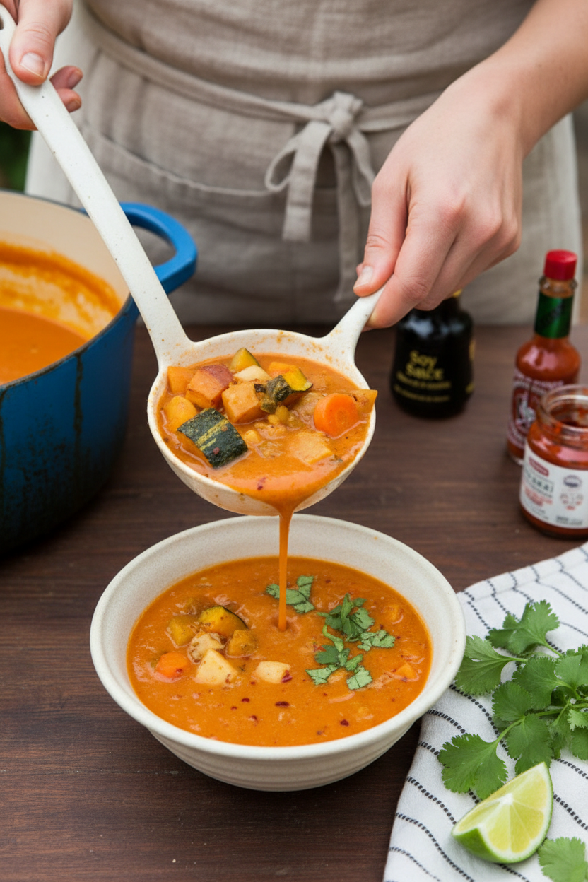 Coconut Curry Winter Veggie Soup - InstantPot AND Stovetop Directions! | Caroline Chambers