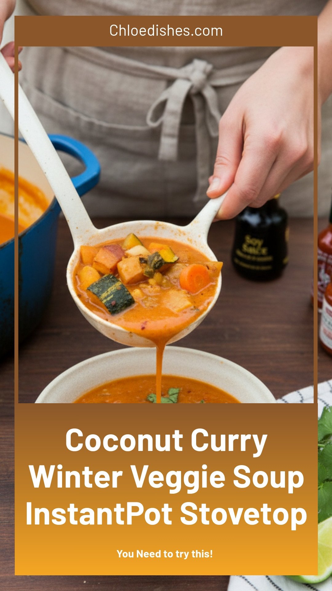 Coconut Curry Winter Veggie Soup - InstantPot AND Stovetop Directions! | Caroline Chambers