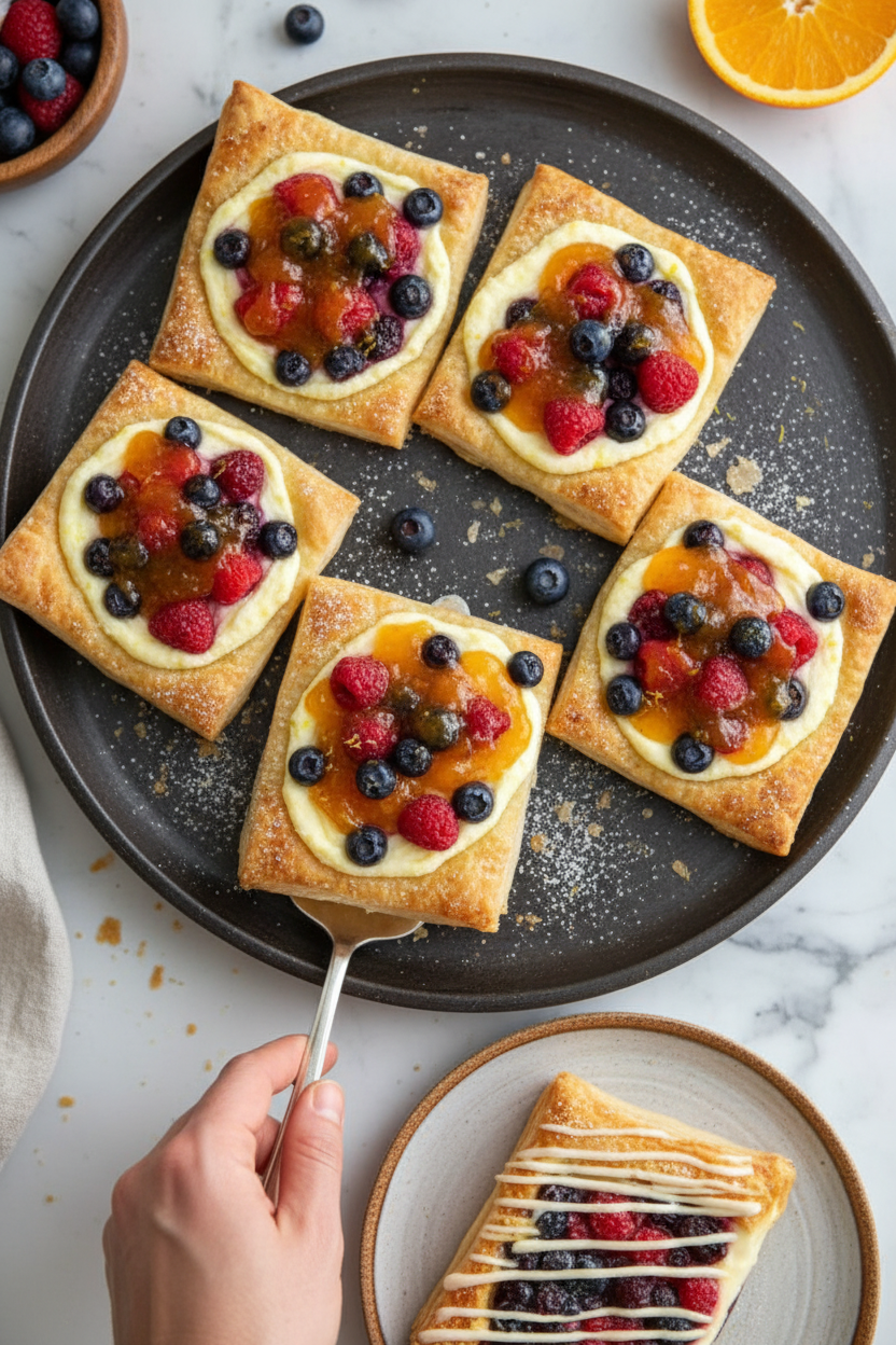 Cream Cheese and Berry Danish Pastries Recipe