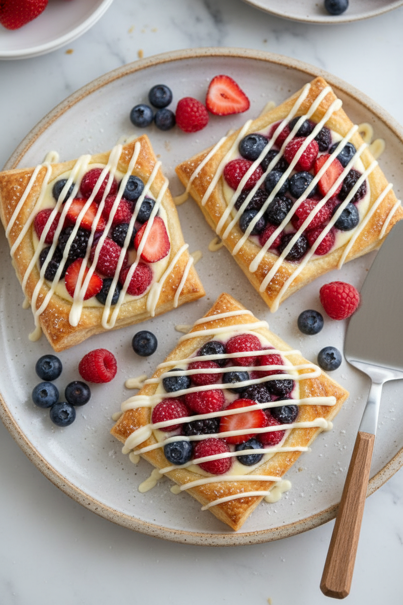 Cream Cheese and Berry Danish Pastries Recipe
