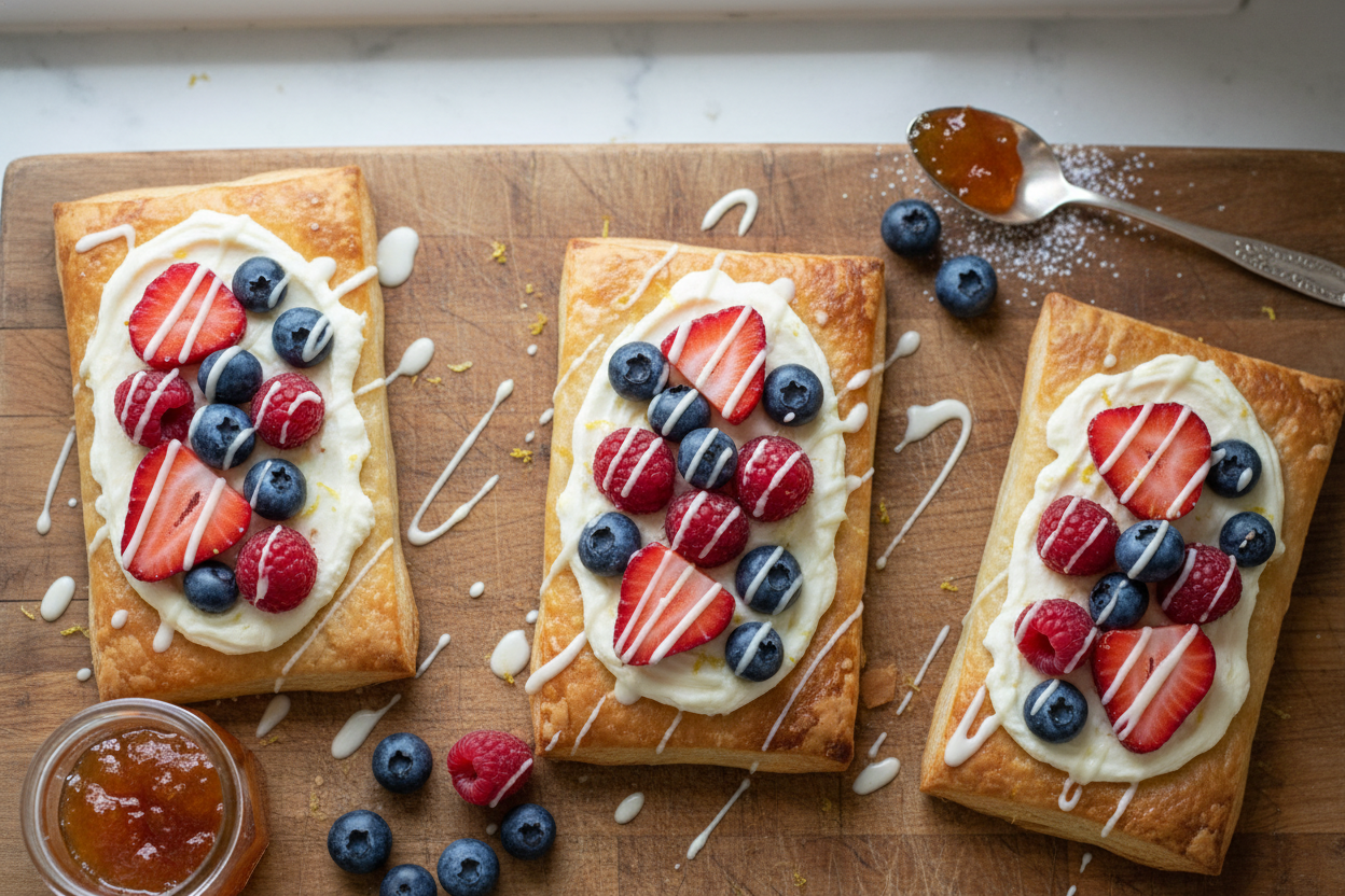 Cream Cheese and Berry Danish Pastries Recipe