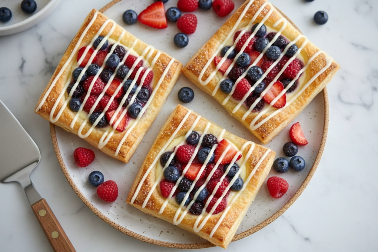 Cream Cheese and Berry Danish Pastries Recipe