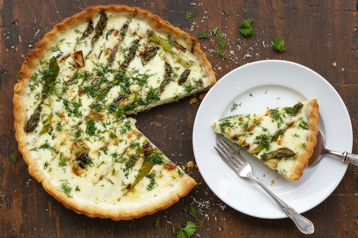 Creamy Asparagus Tart | Caroline Chambers: Creamy Asparagus Tart Recipe by Caroline Chambers